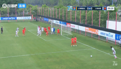 张琳芃角球头球破门 海港半场1-0领先赛更达